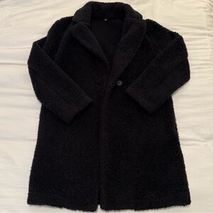 Uniqlo Pile-lined fleece tailored coat. Size XS